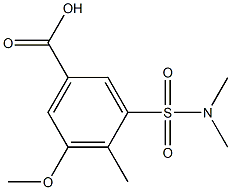 3-[(dimethylamino)sulfonyl]-5-methoxy-4-methylbenzoic acid Struktur