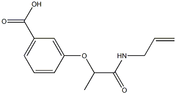 3-[1-(prop-2-en-1-ylcarbamoyl)ethoxy]benzoic acid Struktur