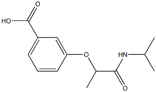 3-[1-(propan-2-ylcarbamoyl)ethoxy]benzoic acid Struktur