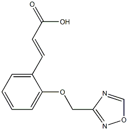 3-[2-(1,2,4-oxadiazol-3-ylmethoxy)phenyl]prop-2-enoic acid Struktur