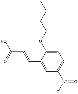 3-[2-(3-methylbutoxy)-5-nitrophenyl]prop-2-enoic acid Struktur