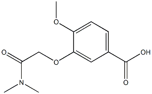 3-[2-(dimethylamino)-2-oxoethoxy]-4-methoxybenzoic acid Struktur