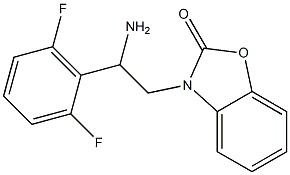 3-[2-amino-2-(2,6-difluorophenyl)ethyl]-2,3-dihydro-1,3-benzoxazol-2-one Struktur