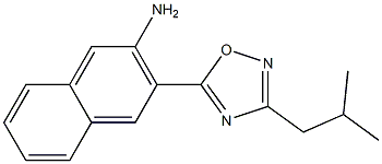 3-[3-(2-methylpropyl)-1,2,4-oxadiazol-5-yl]naphthalen-2-amine Struktur