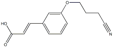 3-[3-(3-cyanopropoxy)phenyl]prop-2-enoic acid Struktur