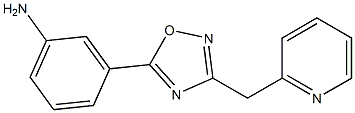 3-[3-(pyridin-2-ylmethyl)-1,2,4-oxadiazol-5-yl]aniline Struktur