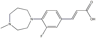 3-[3-fluoro-4-(4-methyl-1,4-diazepan-1-yl)phenyl]prop-2-enoic acid Struktur