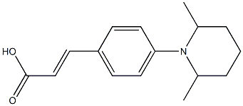 3-[4-(2,6-dimethylpiperidin-1-yl)phenyl]prop-2-enoic acid Struktur