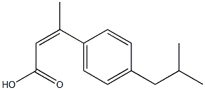 3-[4-(2-methylpropyl)phenyl]but-2-enoic acid Struktur