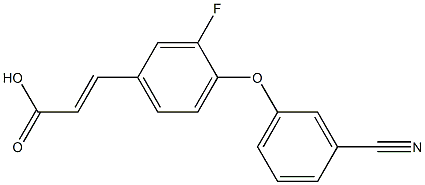 3-[4-(3-cyanophenoxy)-3-fluorophenyl]prop-2-enoic acid Struktur