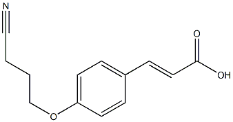 3-[4-(3-cyanopropoxy)phenyl]prop-2-enoic acid Struktur