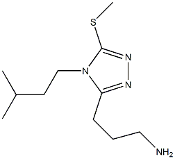 3-[4-(3-methylbutyl)-5-(methylthio)-4H-1,2,4-triazol-3-yl]propan-1-amine Struktur