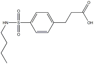 3-[4-(butylsulfamoyl)phenyl]propanoic acid Struktur