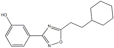 3-[5-(2-cyclohexylethyl)-1,2,4-oxadiazol-3-yl]phenol Struktur