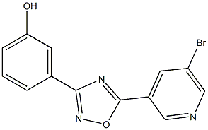 3-[5-(5-bromopyridin-3-yl)-1,2,4-oxadiazol-3-yl]phenol Struktur