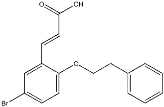 3-[5-bromo-2-(2-phenylethoxy)phenyl]prop-2-enoic acid Struktur