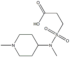 3-[methyl(1-methylpiperidin-4-yl)sulfamoyl]propanoic acid Struktur