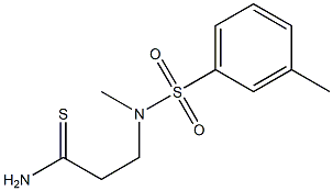 3-[methyl(3-methylbenzene)sulfonamido]propanethioamide Struktur