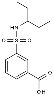 3-{[(1-ethylpropyl)amino]sulfonyl}benzoic acid Struktur