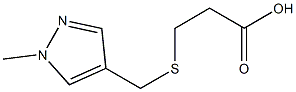 3-{[(1-methyl-1H-pyrazol-4-yl)methyl]sulfanyl}propanoic acid Struktur