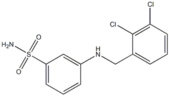 3-{[(2,3-dichlorophenyl)methyl]amino}benzene-1-sulfonamide Struktur