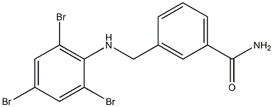 3-{[(2,4,6-tribromophenyl)amino]methyl}benzamide Struktur