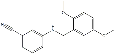 3-{[(2,5-dimethoxyphenyl)methyl]amino}benzonitrile Struktur