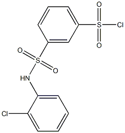 3-{[(2-chlorophenyl)amino]sulfonyl}benzenesulfonyl chloride Struktur