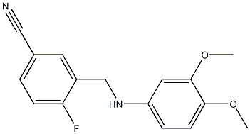 3-{[(3,4-dimethoxyphenyl)amino]methyl}-4-fluorobenzonitrile Struktur