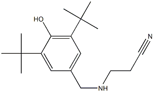 3-{[(3,5-di-tert-butyl-4-hydroxyphenyl)methyl]amino}propanenitrile Struktur