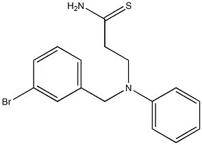 3-{[(3-bromophenyl)methyl](phenyl)amino}propanethioamide Struktur