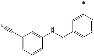 3-{[(3-bromophenyl)methyl]amino}benzonitrile Struktur