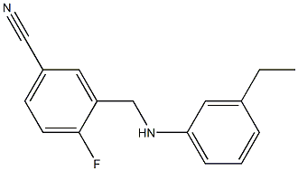 3-{[(3-ethylphenyl)amino]methyl}-4-fluorobenzonitrile Struktur