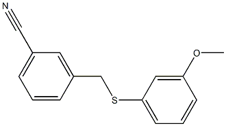 3-{[(3-methoxyphenyl)sulfanyl]methyl}benzonitrile Struktur