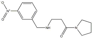 3-{[(3-nitrophenyl)methyl]amino}-1-(pyrrolidin-1-yl)propan-1-one Struktur