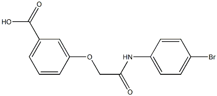 3-{[(4-bromophenyl)carbamoyl]methoxy}benzoic acid Struktur