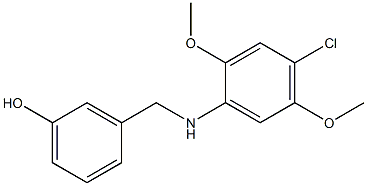 3-{[(4-chloro-2,5-dimethoxyphenyl)amino]methyl}phenol Struktur