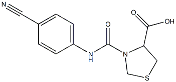 3-{[(4-cyanophenyl)amino]carbonyl}-1,3-thiazolidine-4-carboxylic acid Struktur