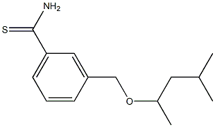 3-{[(4-methylpentan-2-yl)oxy]methyl}benzene-1-carbothioamide Struktur