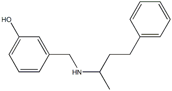 3-{[(4-phenylbutan-2-yl)amino]methyl}phenol Struktur