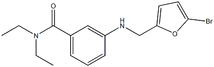 3-{[(5-bromofuran-2-yl)methyl]amino}-N,N-diethylbenzamide Struktur