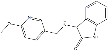 3-{[(6-methoxypyridin-3-yl)methyl]amino}-2,3-dihydro-1H-indol-2-one Struktur