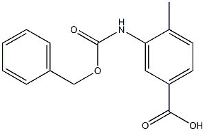 3-{[(benzyloxy)carbonyl]amino}-4-methylbenzoic acid Struktur