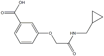 3-{[(cyclopropylmethyl)carbamoyl]methoxy}benzoic acid Struktur