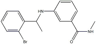 3-{[1-(2-bromophenyl)ethyl]amino}-N-methylbenzamide Struktur