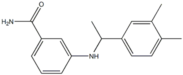 3-{[1-(3,4-dimethylphenyl)ethyl]amino}benzamide Struktur