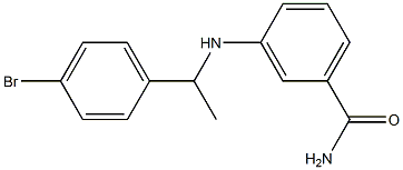 3-{[1-(4-bromophenyl)ethyl]amino}benzamide Struktur