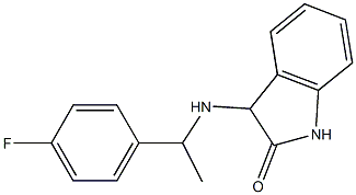 3-{[1-(4-fluorophenyl)ethyl]amino}-2,3-dihydro-1H-indol-2-one Struktur