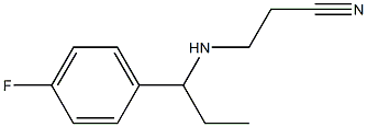 3-{[1-(4-fluorophenyl)propyl]amino}propanenitrile Struktur