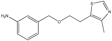 3-{[2-(4-methyl-1,3-thiazol-5-yl)ethoxy]methyl}aniline Struktur